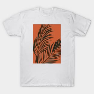 Minimalist Palm Tree Leaf Illustration T-Shirt